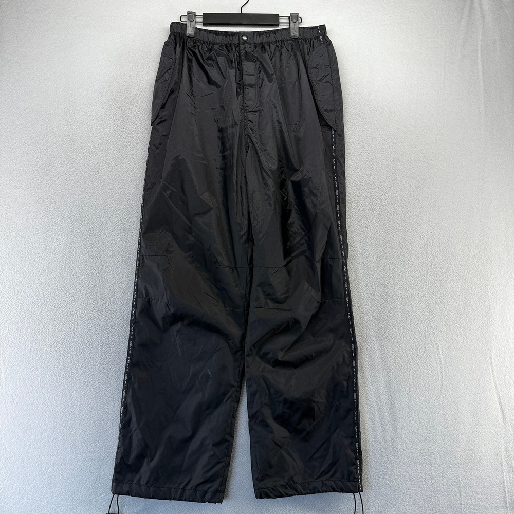 Vintage Ocean pacific Track Pants men's medium Black Baggy Cinched Surf Skater